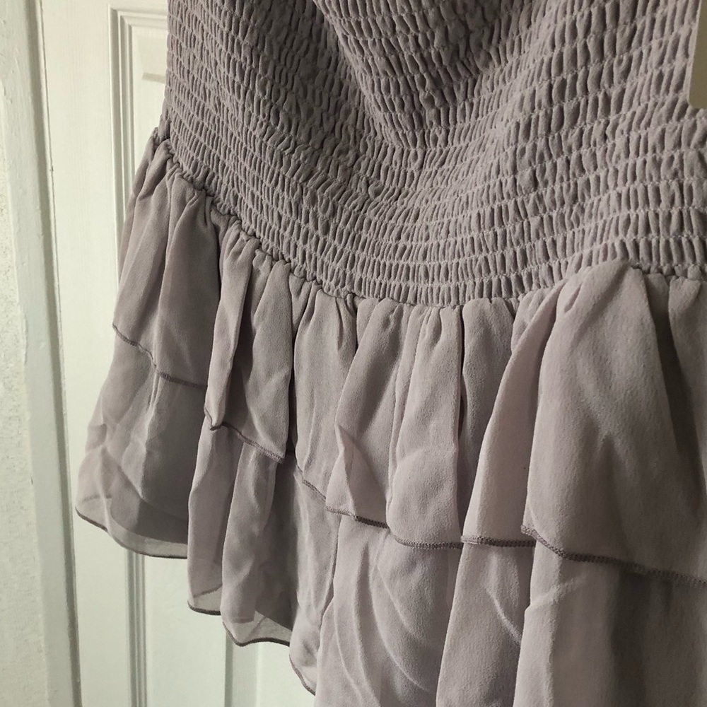 RD STYLE Smocked Tiered Mini Skirt Violet Ice Large - Picture 5 of 7